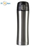 SECURE thermos 400 ml, silver, logo print