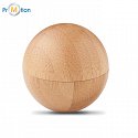Lip balm in a round bamboo case, logo print 2