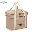 Cooling bag made of canvas 320 gr/m² with two compartments, logo print 3