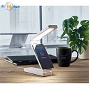 LED lamp and wireless charger with logo print, white 2