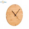 Round shaped bamboo wall clock, logo print 4