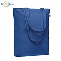 Canvas shopping bag 270 gr/m², royal blue, logo print