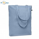 Canvas shopping bag 270 gr/m², light blue, logo print