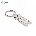 Keychain with token and bottle opener, logo print 3