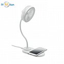 Table fan with charger with light, logo print 4