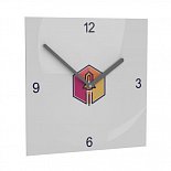 wall square clock with logo printing