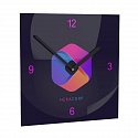 square wall clock with logo print 2