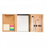 office set with ecological notebook, logo printing