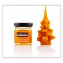 gift set of honey and candle, custom logo