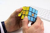 rubik's cube with its own logo print
