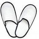 advertising slippers with logo printing, black and white