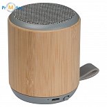 Bluetooth speaker made of bamboo, logo print