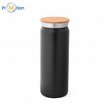 Thermos with a volume of 600 ml, black, logo print
