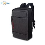 TARANTO laptop backpack, gray, logo print