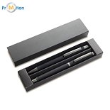 JETMORE set with ballpoint and ceramic pen, black, logo print