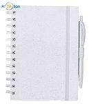 RABS block with pen, ecological, white, logo print