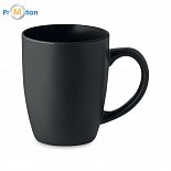 Two-tone ceramic mug 290 ml, black, logo print