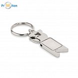 Keychain with token and bottle opener, logo print