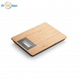 Digital bamboo kitchen scale, logo print