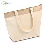 PATNA shopping thermal bag, beige, logo print