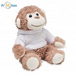 plush monkey with print on sweater