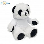 Plyšový medvídek Panda ve svetru s tiskem loga