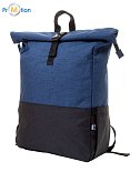 RPET rolling backpack, blue, logo print