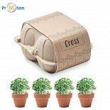 Kit for growing watercress with logo printing