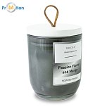 FRASCATI scented candle in glass, gray, scent of flowers and mango, logo print