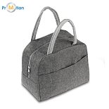 LANCHA thermal bag, gray, logo print