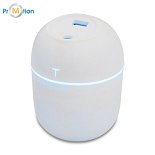 MISTY air humidifier with lamp, white, logo print