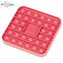 Fidget silicone toy red, logo print