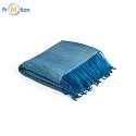 100% acrylic blanket, blue, logo print