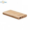 Bamboo power bank with a capacity of 4000 mAh, logo print 2