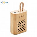 3W bamboo wireless speaker with logo