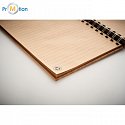 Ring-bound bamboo notebook A5, logo print 2