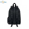 Polyester backpack 600D RPET recycled ecological, black, logo print 2