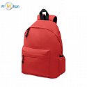 Polyester backpack 600D RPET recycled ecological, red, logo print