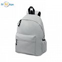 Polyester backpack 600D RPET recycled ecological, gray, logo print
