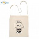 Cotton shopping bag 140g/m² with long strap, logo print 2