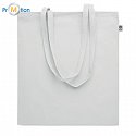 Shopping bag made of organic cotton, white, logo print