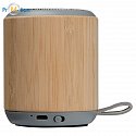 Bamboo Bluetooth speaker, logo print 2