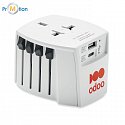 Skross MUV USB A/C travel adapter, white, logo print 3