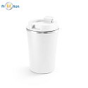 travel mug 470ml, white, logo print