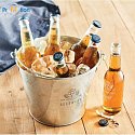 Metal bucket/cooling container for beer, 4l bottles, laser logo 2