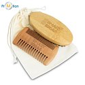 MACHO 3-piece set for personal care, brown, comb and brush, logo print 2