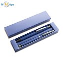 JETMORE set with ballpoint and ceramic pen, blue, logo print