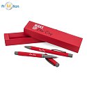 JETMORE set with ballpoint and ceramic pen, red, logo print 2