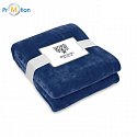 RPET fleece blanket 280 gr/m² blue, logo print 3