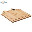 Bamboo cutting board in the shape of a House, laser logo 4